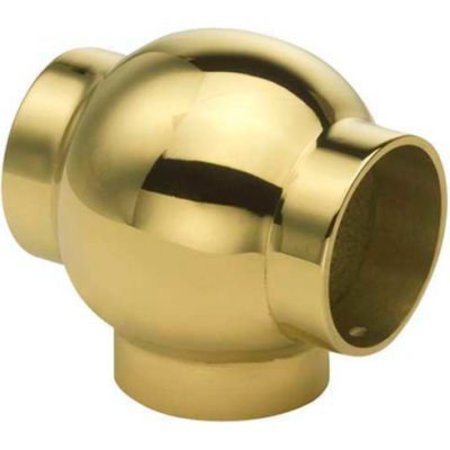 LAVI INDUSTRIES Lavi Industries, Ball Tee, for 1.5" Tubing, Polished Brass 00-704/1H
